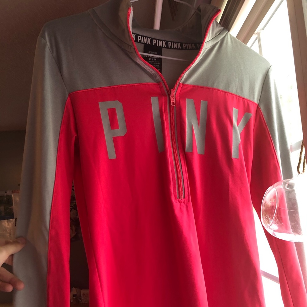 PINK half zip athletic top
